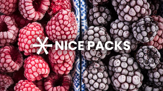 frozen raspberries and blue berries 