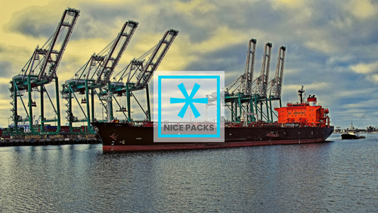 A row of container cranes on the harbors edge