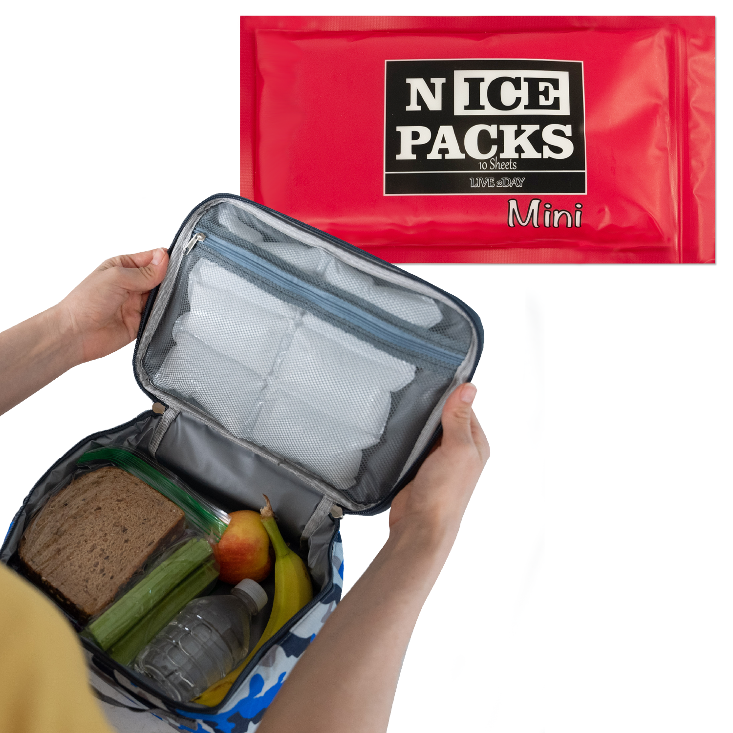 Mini ice packs for top lunch boxes